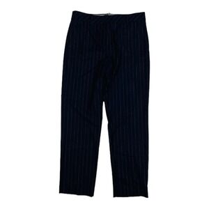 NWT Eleventy Blue w/ White Stripe Wool Dress Pants Womens Size US 4 EU 42